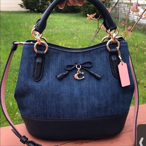 Coach Handbags - LIKE NEW COACH F46245 MICRO ALLY BUCKET BAG DENIM